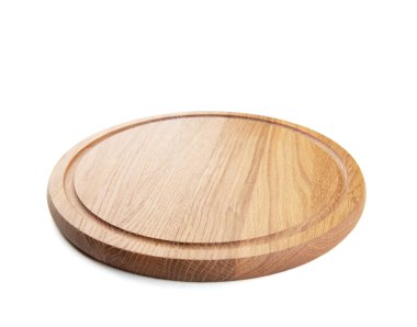 Pizza tahtası beyaz arkaplanda izole edildi.