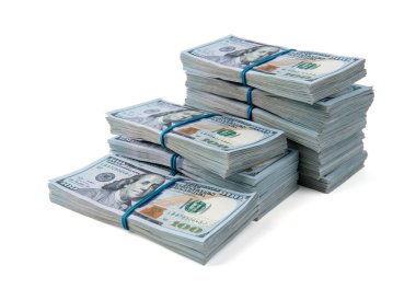 Beyaz arka planda Amerikan doları