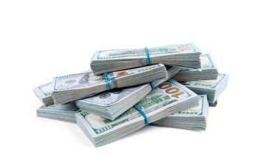 Beyaz arka planda Amerikan doları