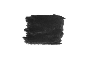 Beyaz arkaplanda soyut siyah suluboya.