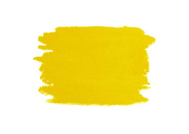 Beyaz arkaplanda soyut sarı suluboya.