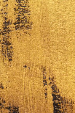Altın doku boya leke illüstrasyon. Elle çizilmiş fırça kontur tasarım öğesi.