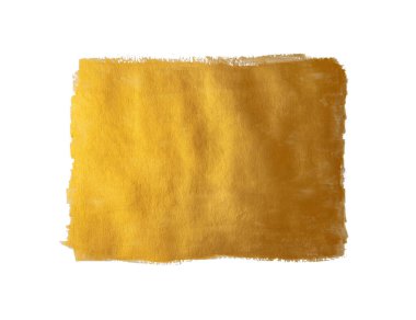 Altın doku boya leke illüstrasyon. Elle çizilmiş fırça kontur tasarım öğesi.