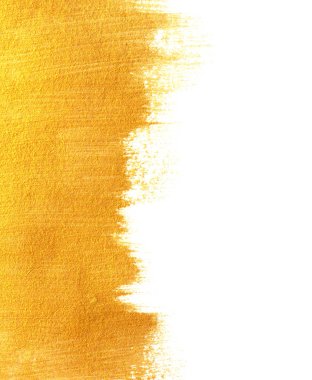 Beyaz arkaplanda Altın Doku Boya Lekesi Çizimi