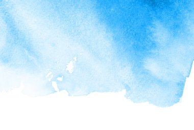 El boyası mavi suluboya arka plan.