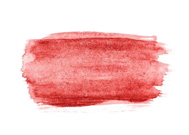 Beyaz arkaplanda soyut kırmızı suluboya.