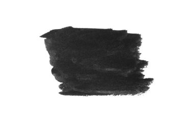 Beyaz arkaplanda soyut siyah suluboya.