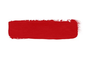 Beyaz arkaplanda soyut kırmızı suluboya.