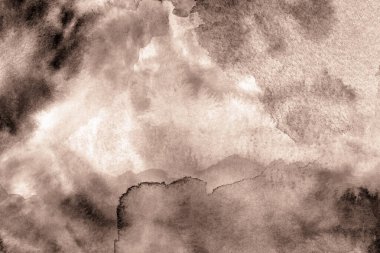 Bir fırça ve desenli kahverengi boya.