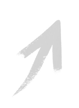 Beyaz arkaplanda ok grisi