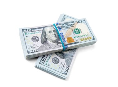 Yüz dolarlık banknotlar yığını..