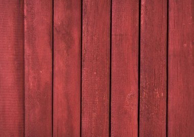 Kırmızı boyalı ahşap çit panellerini kapatın..