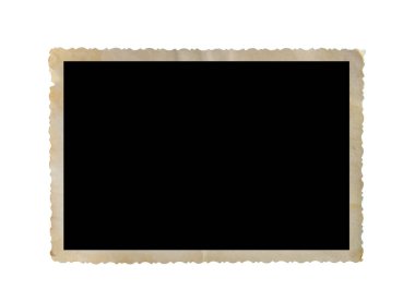 Beyaz arka planlar üzerinde izole fotoğraf çerçevesi kartı