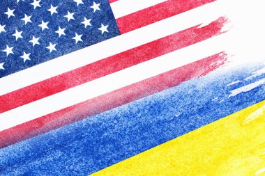 ABD ve Ukrayna bayrak arkaplan dokusu