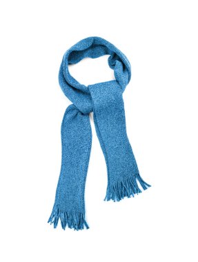 beyaz zemin üzerinde mavi eşarp.