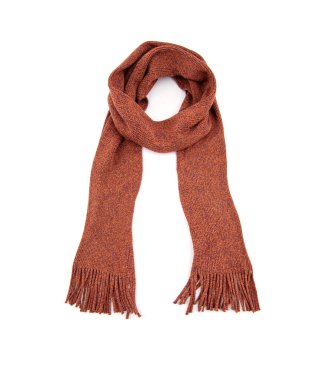 Kahverengi beyaz zemin üzerine eşarp.