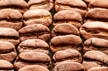 Fasulye arkaplan kahvesi. Kapat..