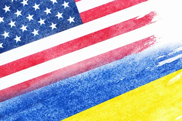 ABD ve Ukrayna bayrak arkaplan dokusu