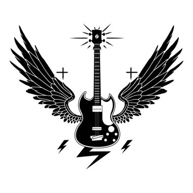 Bass Guitar Logosu En İyi VECTOR