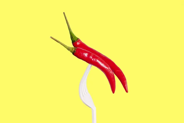 Papryka Chili Widelec — Zdjęcie stockowe