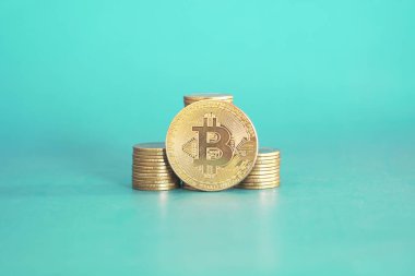 Bitcoins dijital para arkaplanı, Tasarruf para kavramı