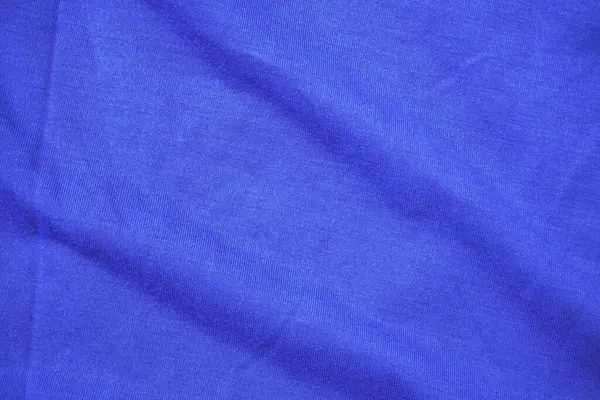 Синій Шовковий Фон Тканини Синя Текстура Спортивного Одягу — стокове фото