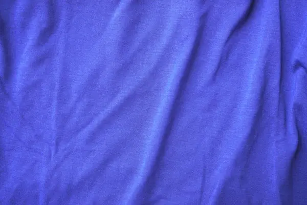Μπλε Φόντο Μεταξωτό Ύφασμα Μπλε Αθλητική Υφή — Φωτογραφία Αρχείου