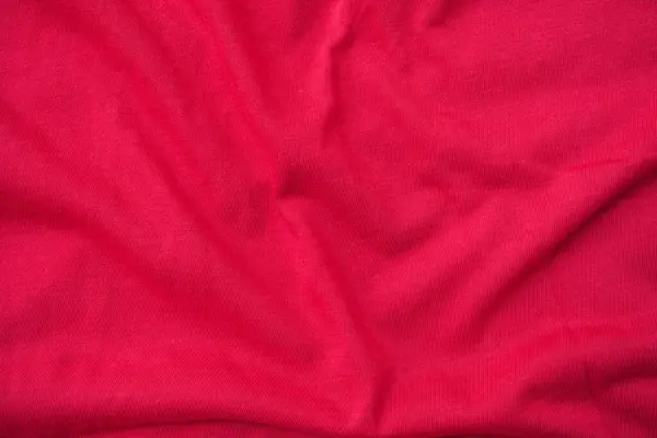Kain Merah Latar Belakang Kain Tekstur Katun Merah Muda — Stok Foto