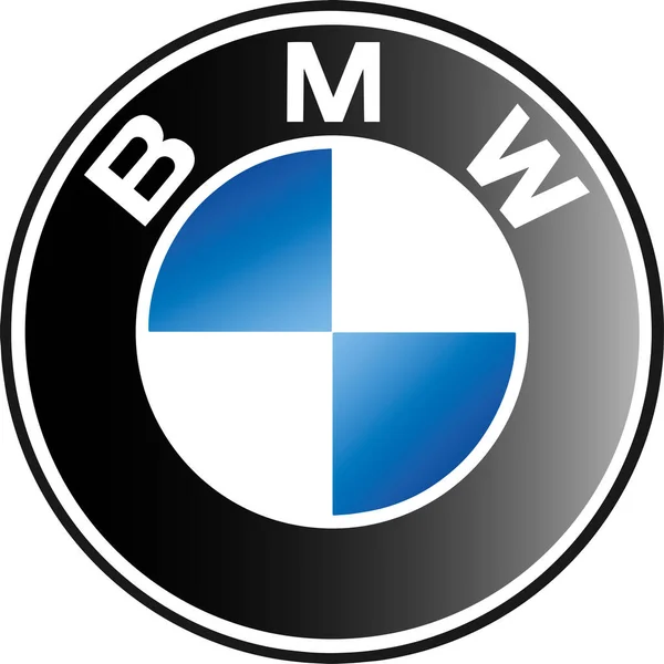 Gradyanı olan BMW logosu. Vektör illüstrasyonu