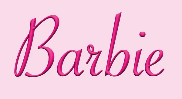 stock vector The inscription Barbie on a pink background. Vector illustration