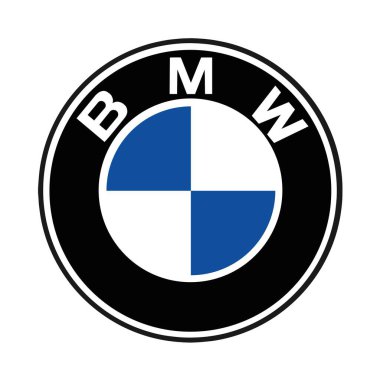 Gradyanı olan BMW logosu. Vektör illüstrasyonu