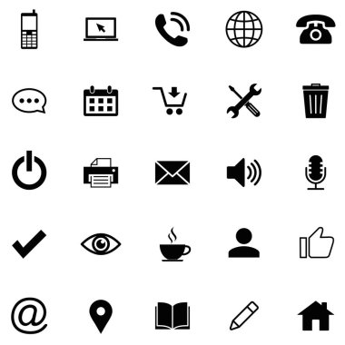 Yaratıcı iş çözümleri ile ilgili simge setleri. Web simgesi seti. Web sitesi simge vektörü belirledi. Vektör illüstrasyonu