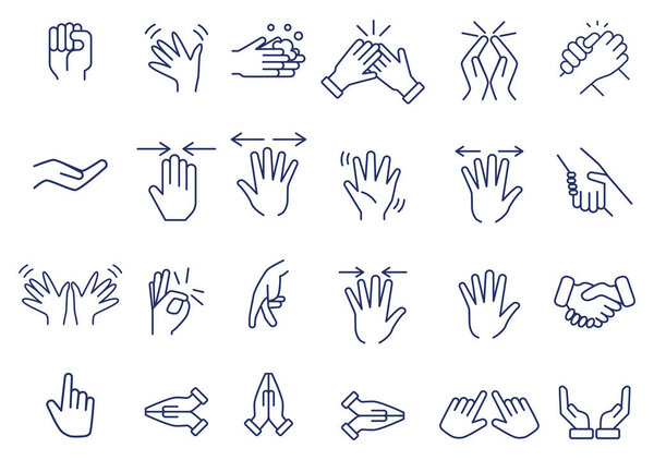 Ручные иконки. Стиль контура штриха. Вектор. Изолировать на белом фоне. Векторная иллюстрация