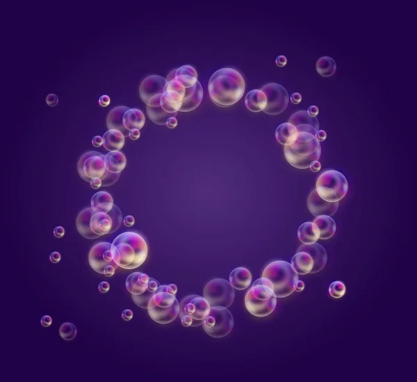 Иллюстрация Фантазии Фиолетового Круга Пузыря Фон — стоковое фото