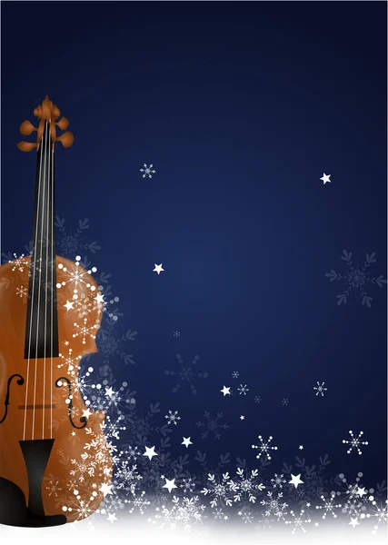 Иллюстрация Фона Рождественского Концерта Скрипкой Стоковая Картинка