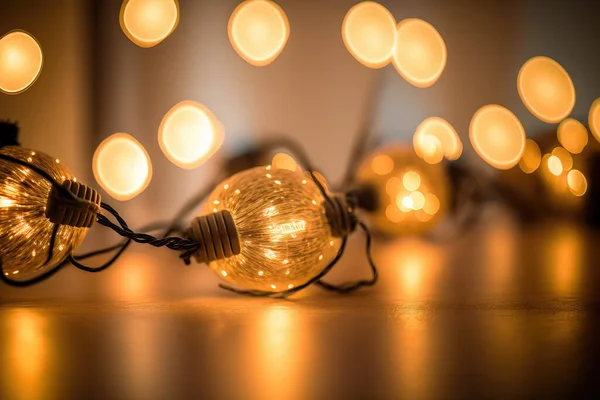 Masanın üzerinde duran küçük lambaların yakın çekimi.