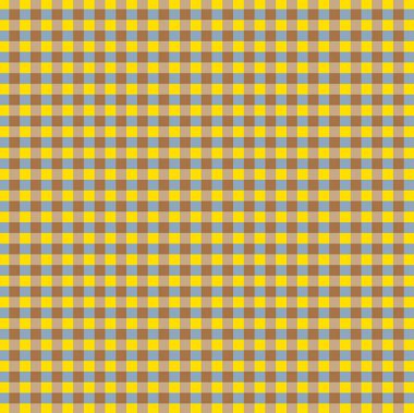 Damalı kareler desen sarı ve kahverengi arkaplan.