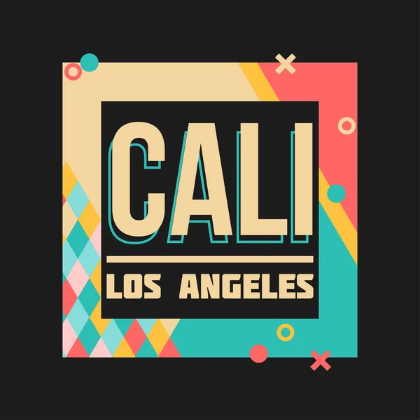 Los Angeles Print Athletics Typography Stamp California Shirt Vector Emblem — Stock Vector