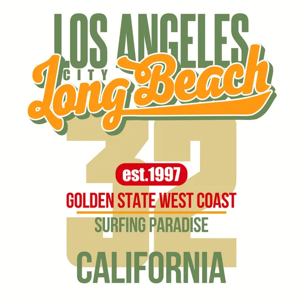Surfing Shirt Grafisk Design Surfing Print Stämpel California Surfare Bär — Stock vektor