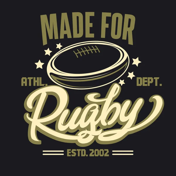 Diseño Impresión Camisetas Rugby Estampado Camiseta Moda Sello Tipografía Desgaste — Vector de stock