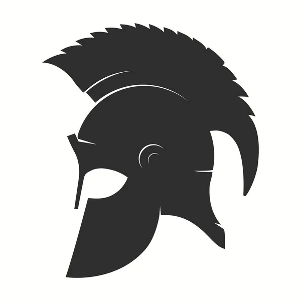 Casco Legionario Romano Logo Del Guerriero Icona Del Gladiatore Vettore — Vettoriale Stock