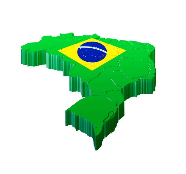 Σημαία Brazil Διανυσματική Απεικόνιση — Φωτογραφία Αρχείου