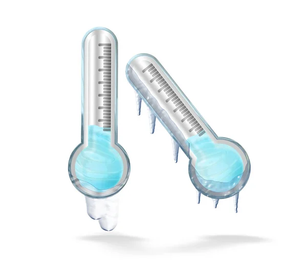 Sıcaklığında Termometre Illüstrasyon — Stok fotoğraf