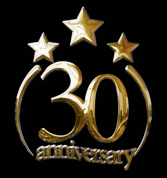 Ilustración Oro Aniversario 30Años — Foto de Stock