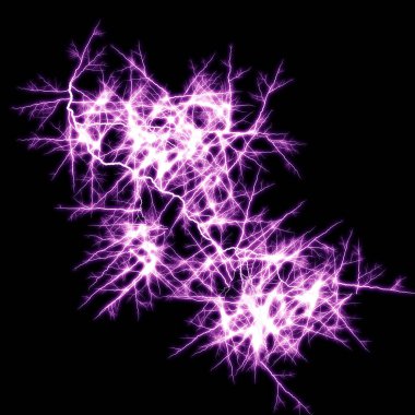 Tasarım için yıldırım gök gürültüsü soyut fraktal illüstrasyon 