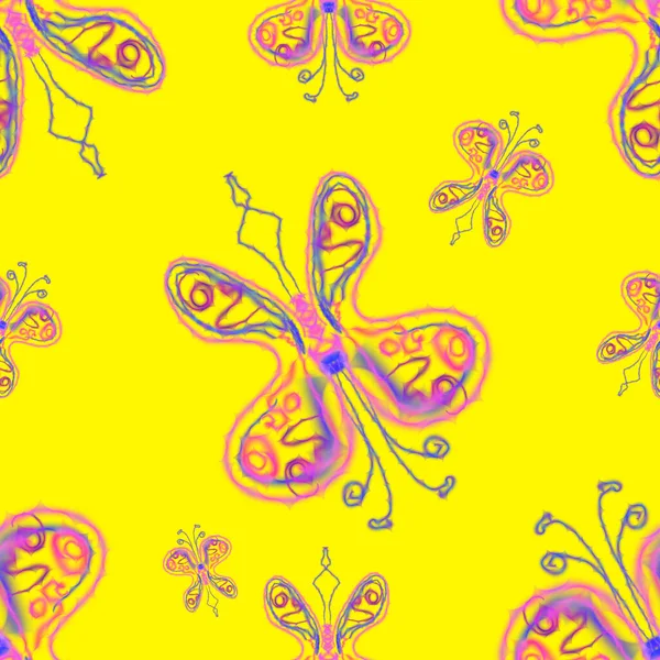 Aquarela Sem Costura Padrão Com Flores Coloridas Belo Padrão Design — Fotografia de Stock