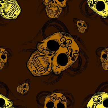 Meksika kafatası izleri kusursuz desen