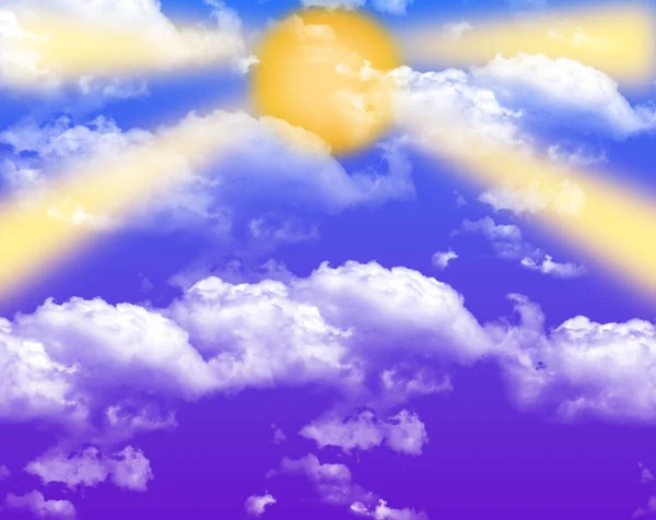 Sky Illustration Sun Rays Deity — Stock Photo, Image