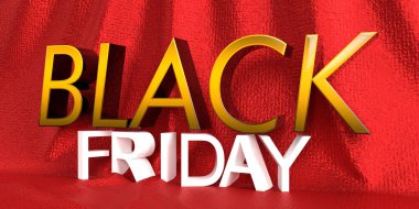 Siyah deri arka planlı, siyah sahnede duran 3D metin çizimi