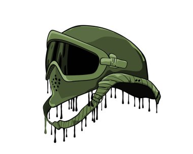 Mor ve siyah boya damlayan gözlüklü şık motokros kaskı, ekstrem sporlar ve motor sporu meraklıları için ideal.